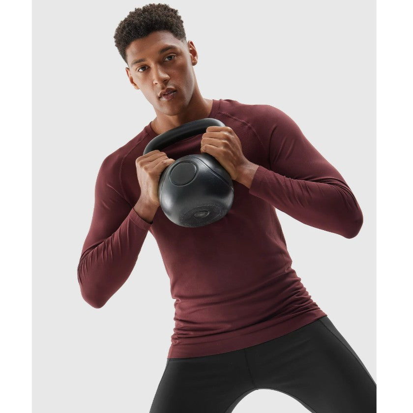 Лонгслив для бега 4F Longsleeve fnk m155 4faw23tflom155 dark red