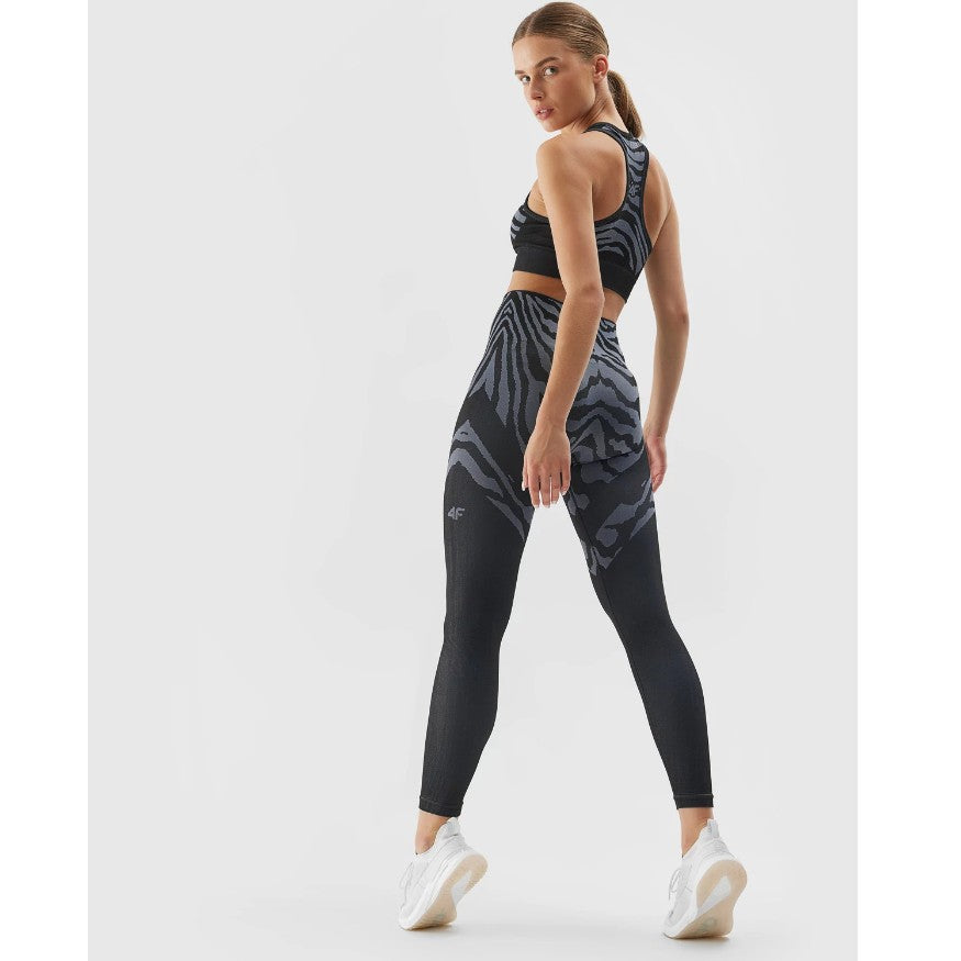 Лосины для тренировок 4F Tights fnk f138 4faw23tftif138 deep black allover