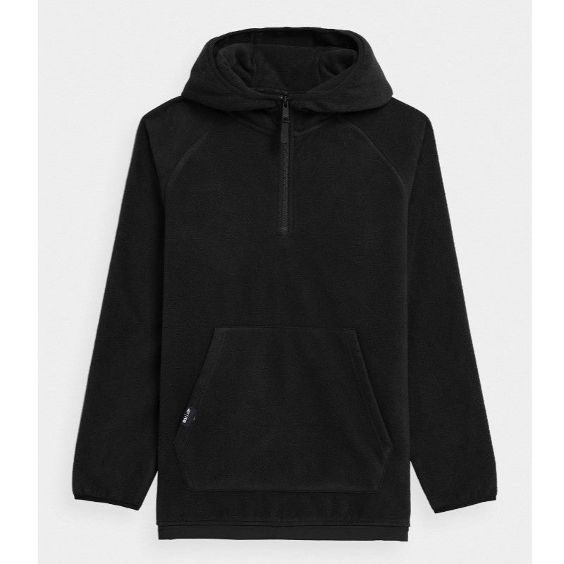 Hoodie din fleece cu glugă 4F 4faw23tflef125 deep black
