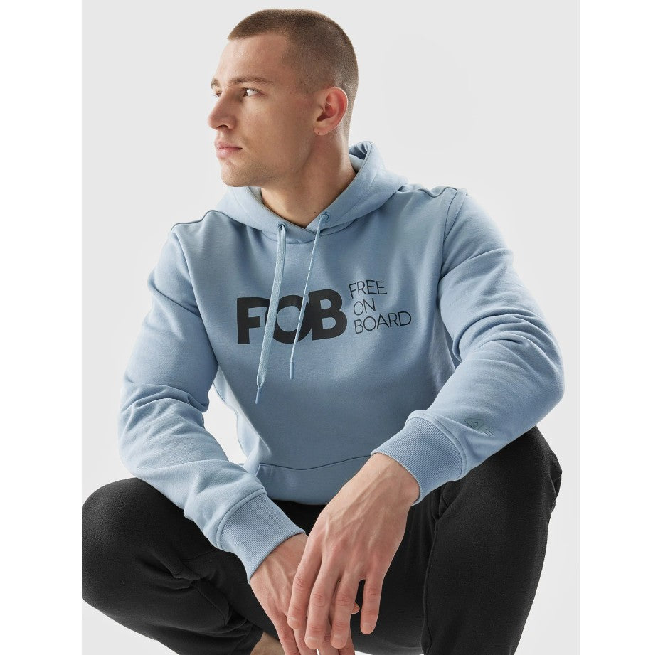 Hanorac cu glugă 4F 4faw23tswsm0713 denim
