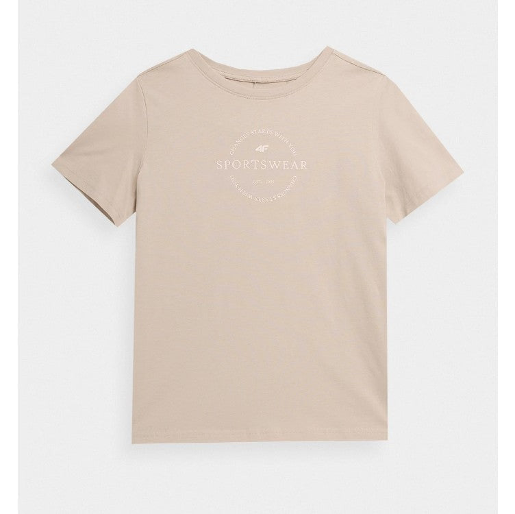 Футболка 4F 4faw23ttshf0902 beige