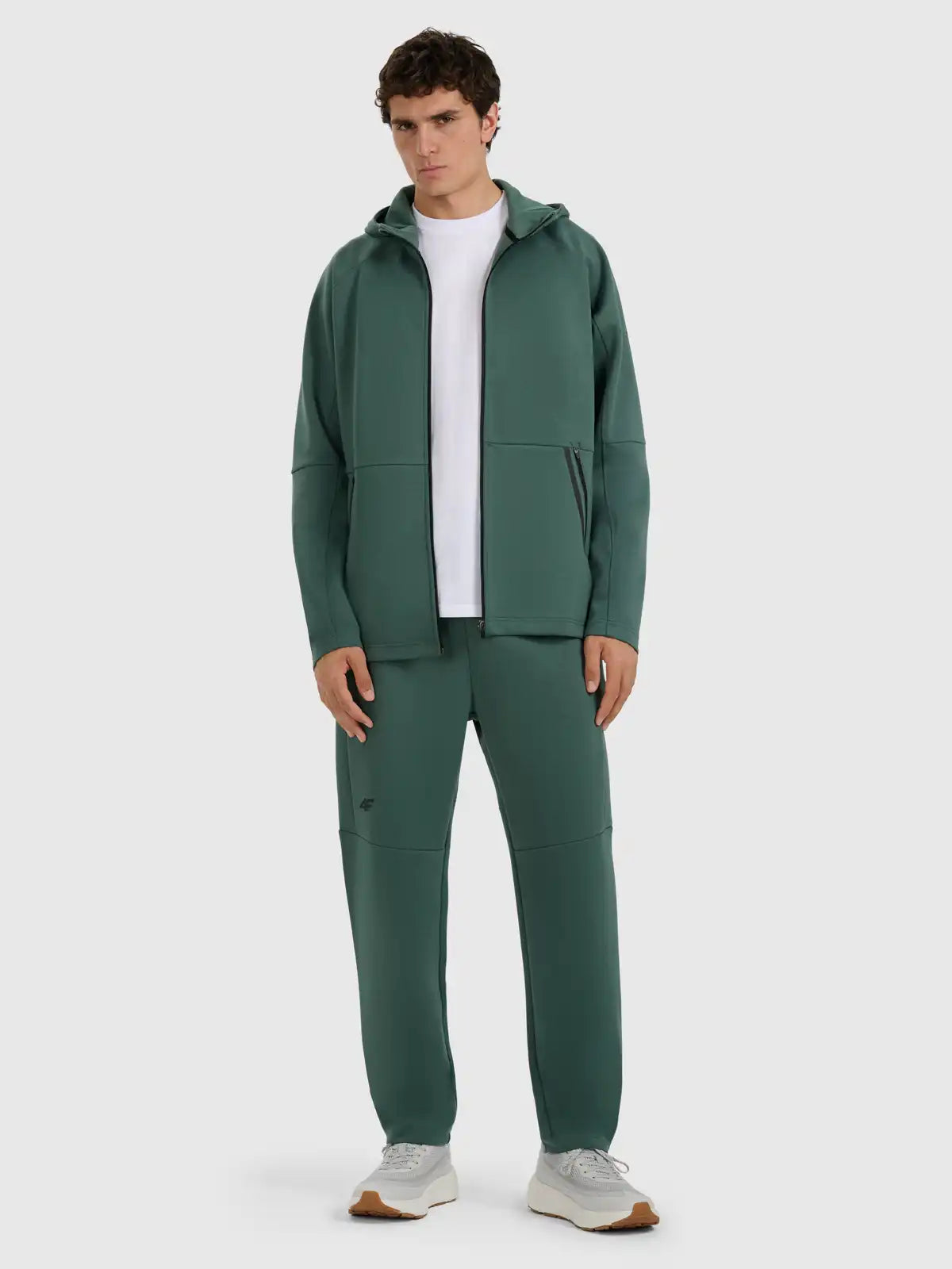 Hanorac cu fermoar pentru bărbați 4F M1865 4FWAW25TSWSM1865 green