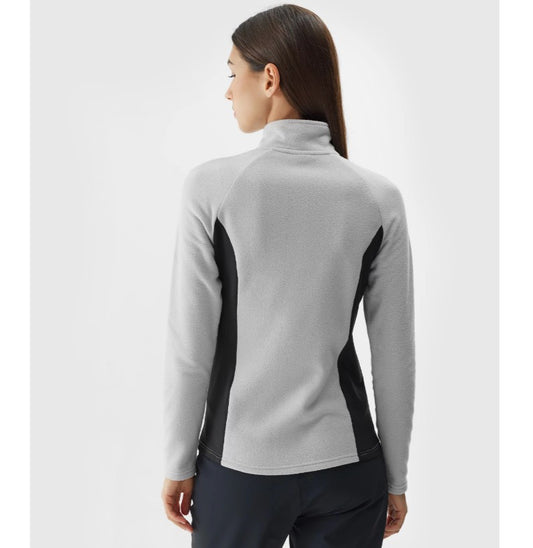 Hanorac din fleece 4F 4faw23uflef032 warm light grey