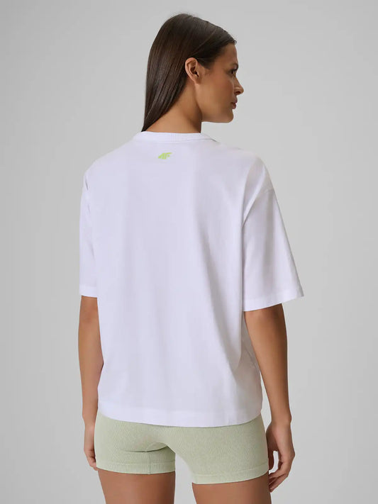 Tricou pentru femei casual 4F F2719 4FWSS26TTSHF2719 white