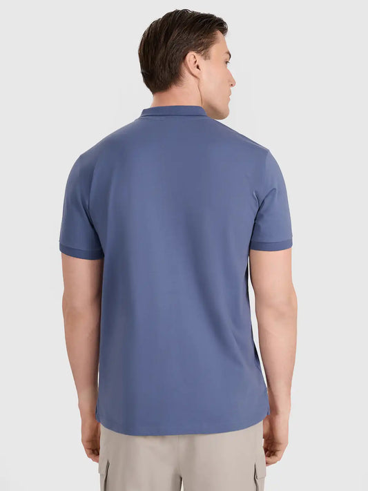 Tricou polo pentru bărbați 4F M367 4FWMM00TPTSM367 denin