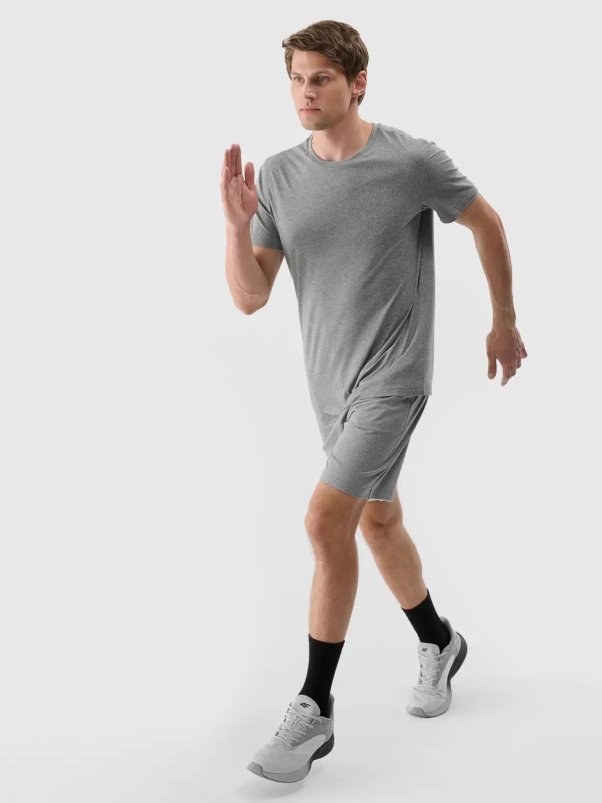 Мужская футболка для тренировок 4F M1344 4FWSS25TFTSM1344 Grey melange