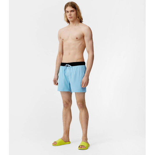 Pantaloni scurți pentru plajă BOARD SHORTS M027 4FSS23UBDSM027 TURQUOISE
