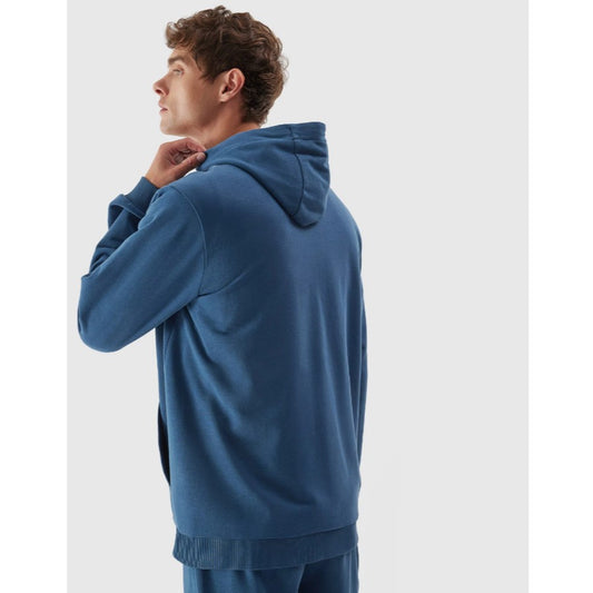 Hanorac cu fermoar 4F Sweatshirt m695 4faw23tswsm695 denim