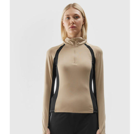 Lenjerie termo cu fleece 4F brushed underwear f042 4faw23ubruf042 light brown