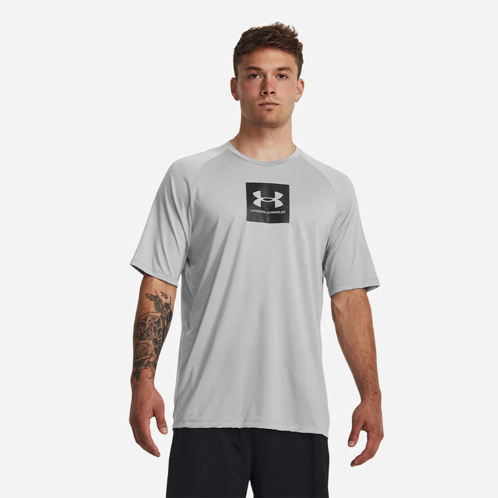 Tricou pentru bărbați Under Armour Tech Prt Fill SS-GRY 1380785-011