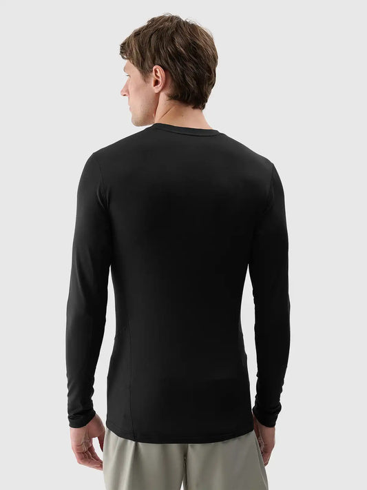 Longsleeve de antrenament pentru bărbați 4F M372 4FWSS25TFLOM372 Deep black