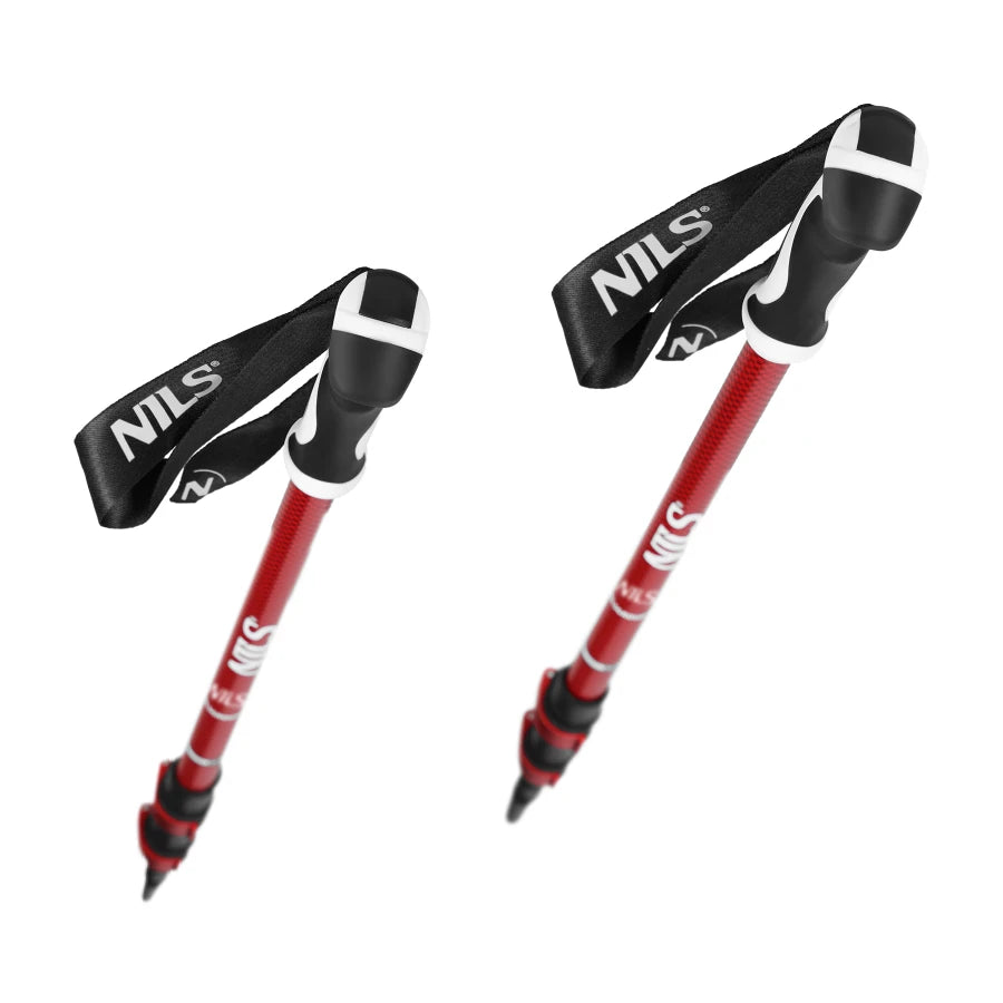 Палки для скандинавской ходьбы Abisal Red Alu Nordic Walking Poles Nils TK8601