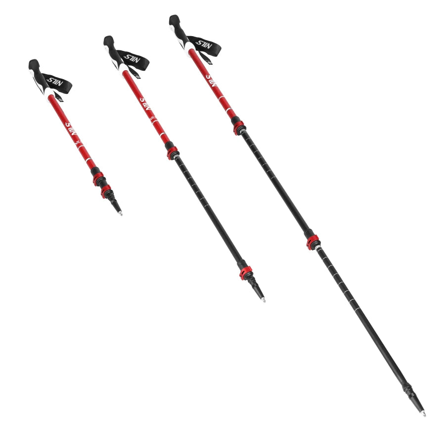 Палки для скандинавской ходьбы Abisal Red Alu Nordic Walking Poles Nils TK8601