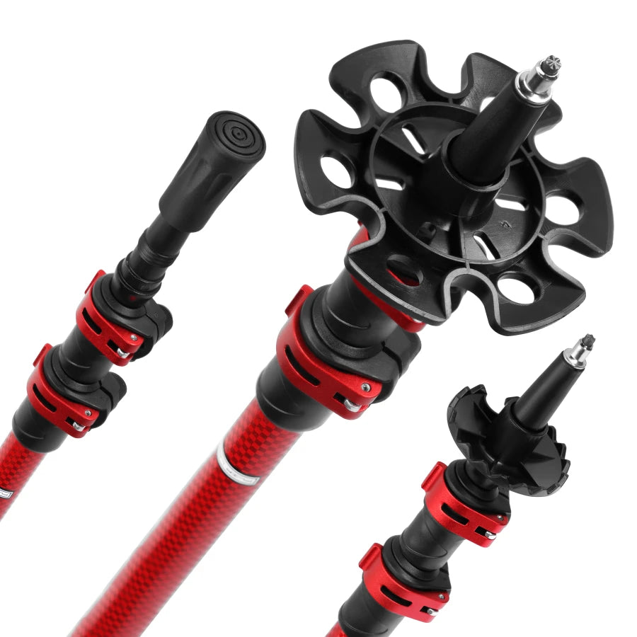 Палки для скандинавской ходьбы Abisal Red Alu Nordic Walking Poles Nils TK8601