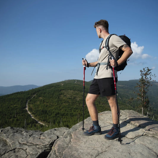 Палки для скандинавской ходьбы Abisal Red Alu Nordic Walking Poles Nils TK8601