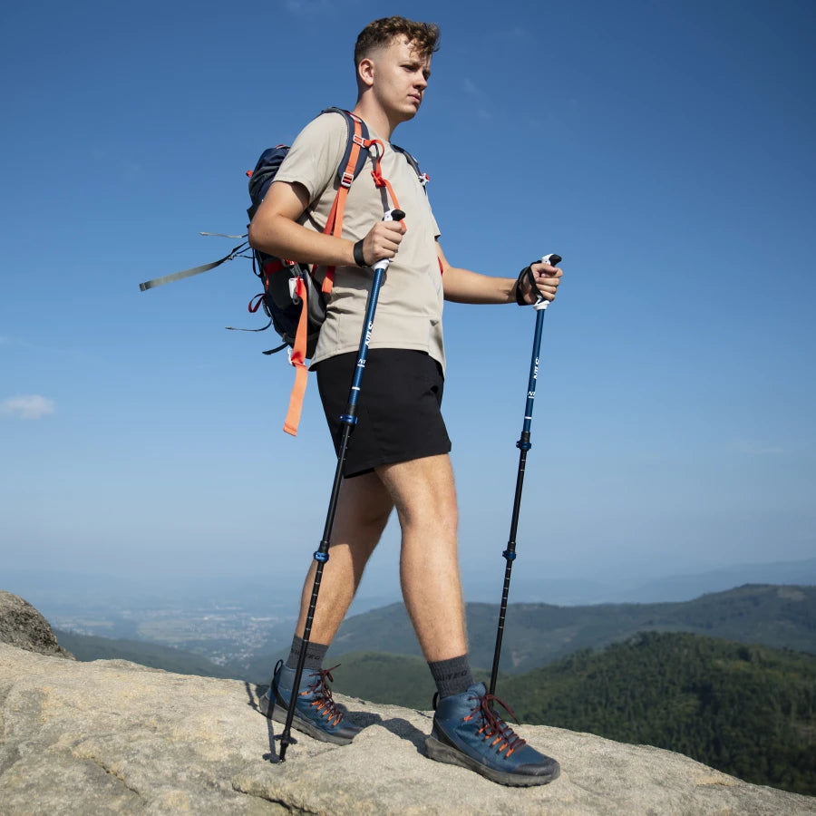 Bețe pentru mersul nordic Abisal Blue Alu Nordic Walking Poles Nils TK8601