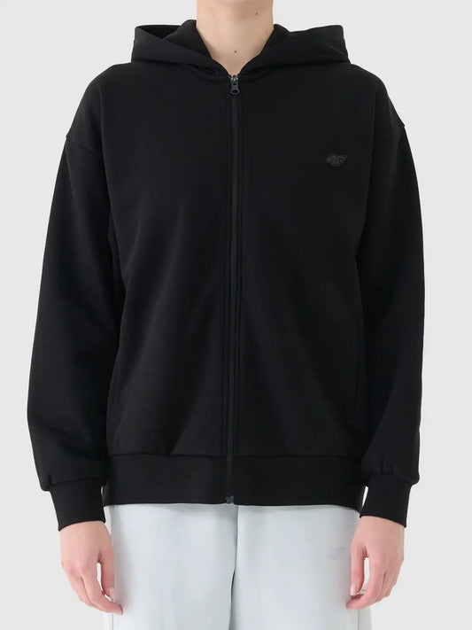 Hanorac cu fermoar pentru femei 4F F1886 4FWAW25TSWSF1886 deep black
