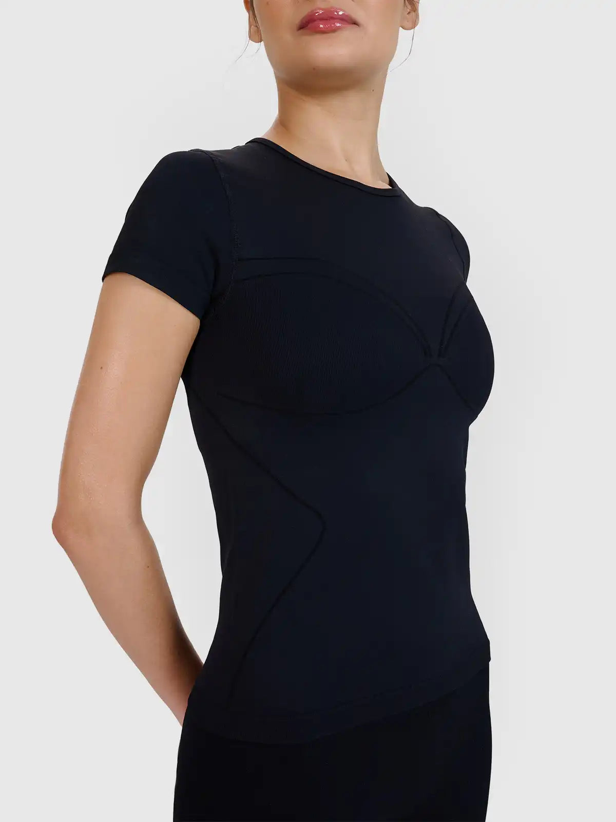 Tricou de yoga pentru femei 4F F1270 4FWSS25TFTSF1270 deep black