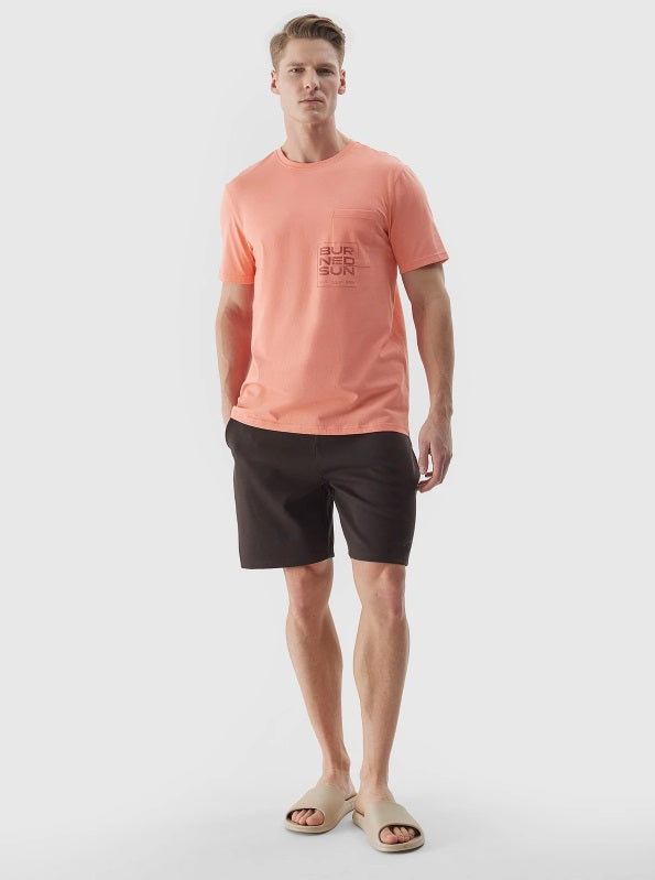 Мужская футболка casual 4F M1284 4FWSS24TTSHM1284 Coral
