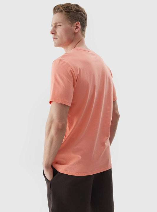 Tricou casual pentru bărbați 4F M1284 4FWSS24TTSHM1284 Coral