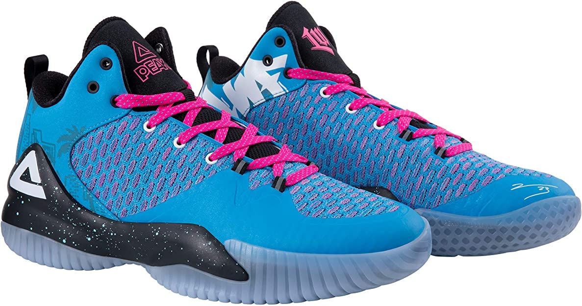 Кроссовки мужские для баскетбола Peak basketball shoes ew02321a blue/pink