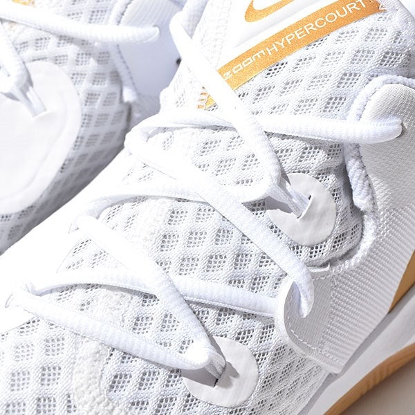 Кроссовки мужские для волейбола Nike Zoom Hyperspeed Court DJ4476 - 170 white/metallic gold