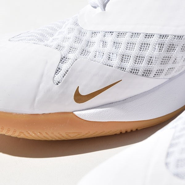 Кроссовки мужские для волейбола Nike Zoom Hyperspeed Court DJ4476 - 170 white/metallic gold