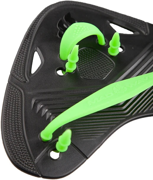 Лопатки для плавания Mad Wave M0746 04 0 01W Finger Pro, black/green
