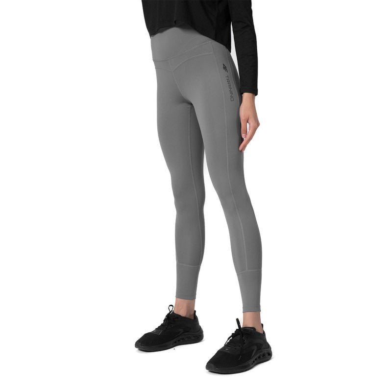 Legginși pentru alergare 4F TIGHTS FNK F051 4FSS23TFTIF051 MIDDLE GREY