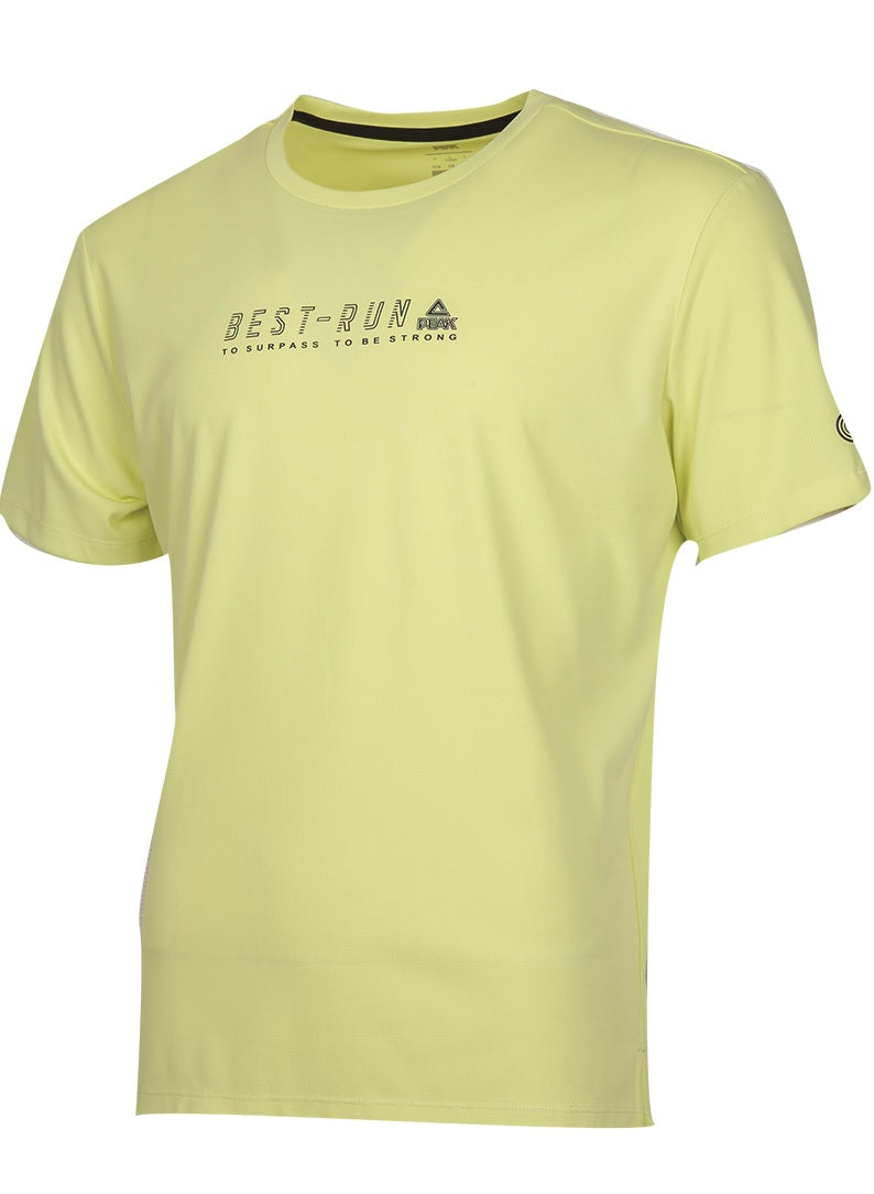 Tricou de alergare pentru bărbați Peak FW6252101 yellow