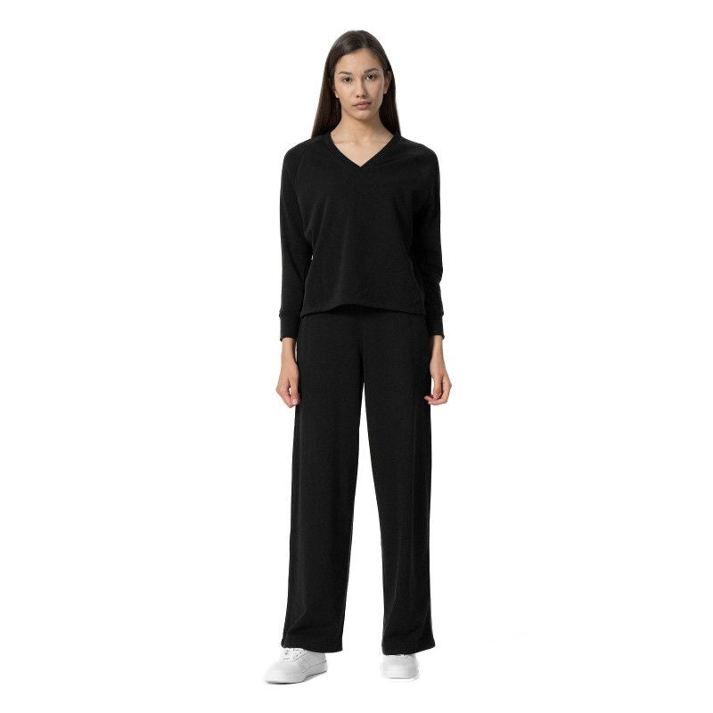Pantaloni sport pentru yoga 4F TROUSERS CAS F129 4FSS23TTROF129 DEEP BLACK