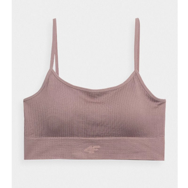 Bra pentru sport 4F SPORT BRA F031 4FSS23USBAF031 LIGHT BROWN