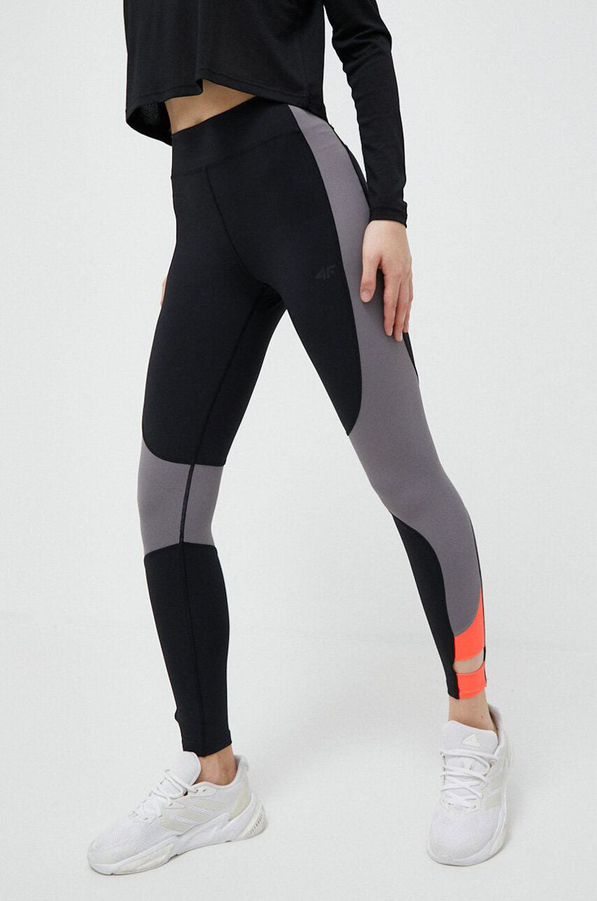 Legginși pentru alergare 4F TIGHTS FNK F052 4FSS23TFTIF052 DEEP BLACK