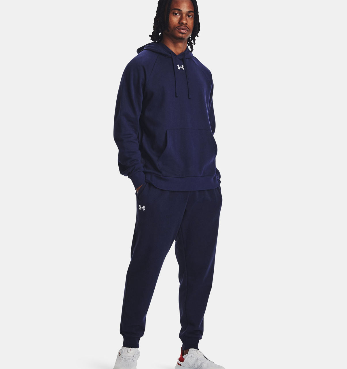 Pantaloni sport UNDER ARMOUR UA Rival Fleece Joggers-BLU, 1379774-410