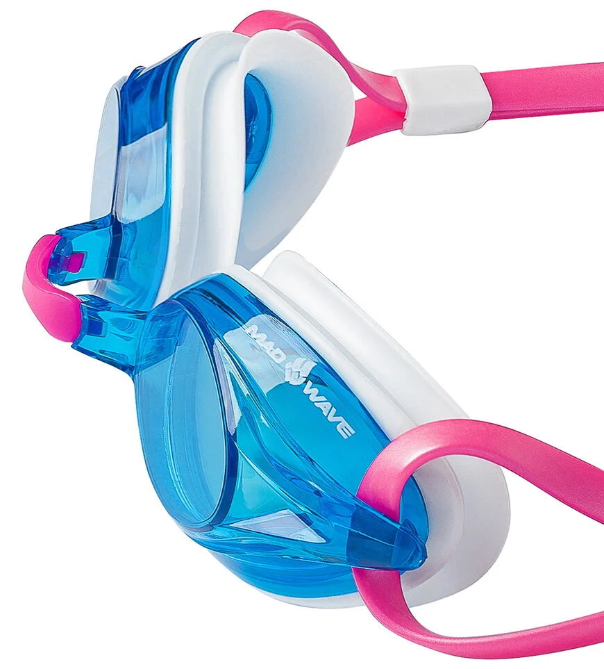 Очки для плавания Mad Wave Spurt M0427 24 0 11W, pink/azure/white