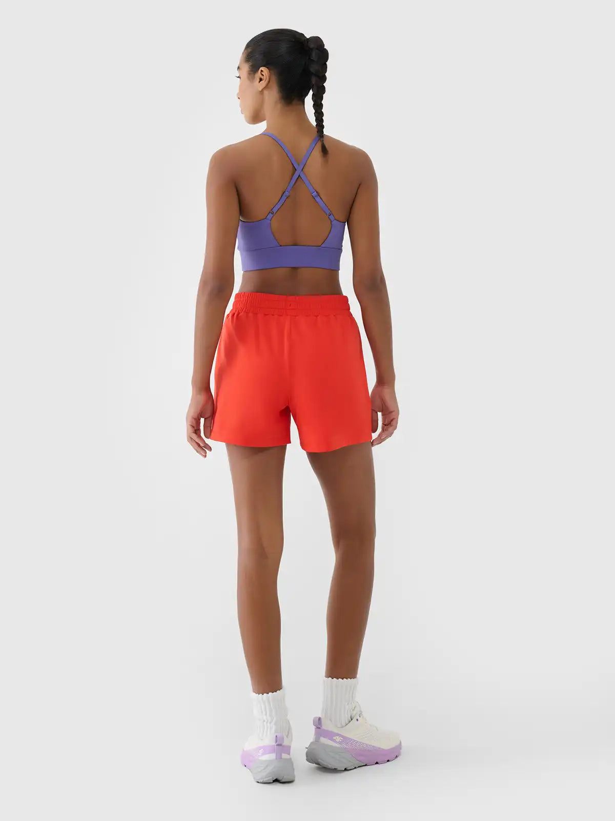 Pantaloni scurți de antrenament pentru femei 4F F0874 4FRSS25TFSHF0874 Red