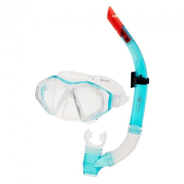 Set pentru înot IGUANA VANUA SET BLUE/TRANSPARENT