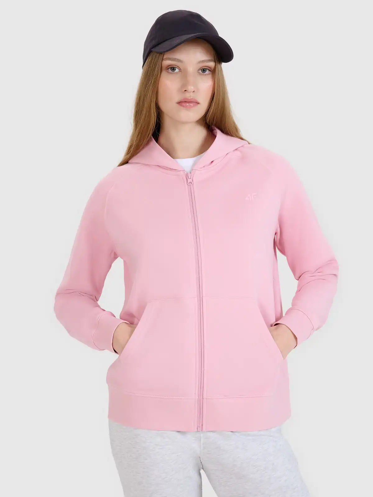 Женский батник на молнии 4F F1763 4FWMM00TSWSF1763 light pink