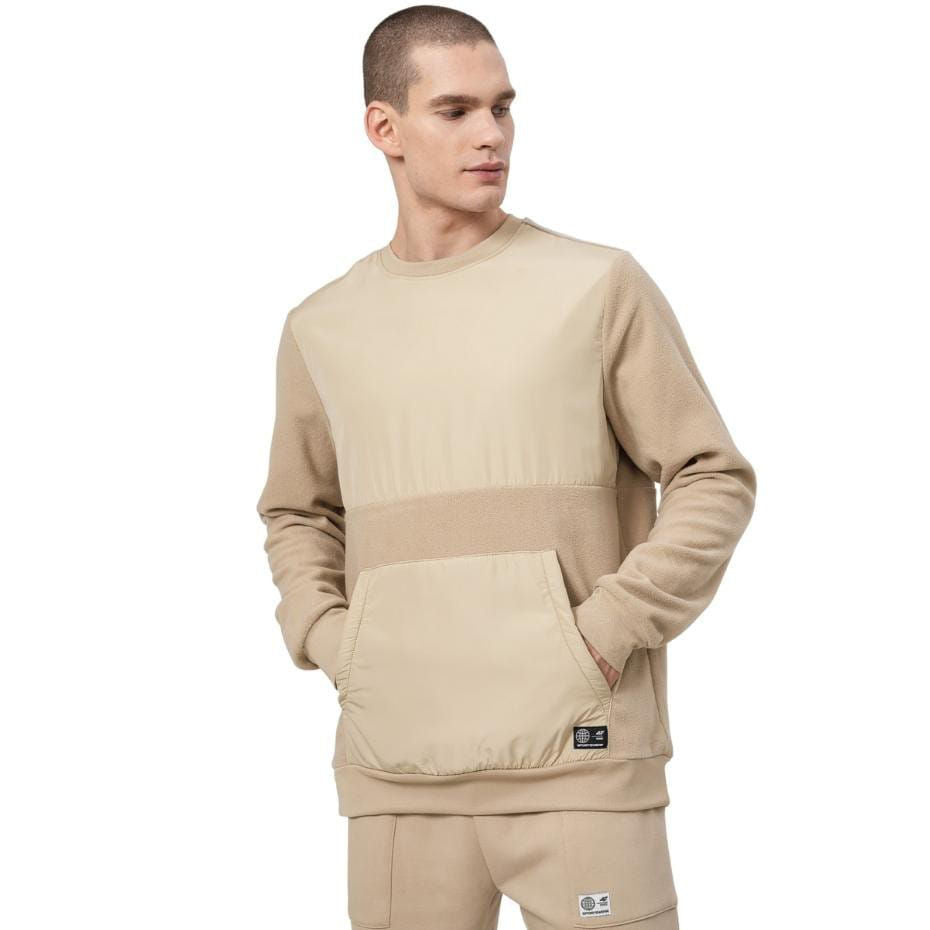 Hanorac 4F MEN'S SWEATSHIRT BLM010 LIGHT BROWN