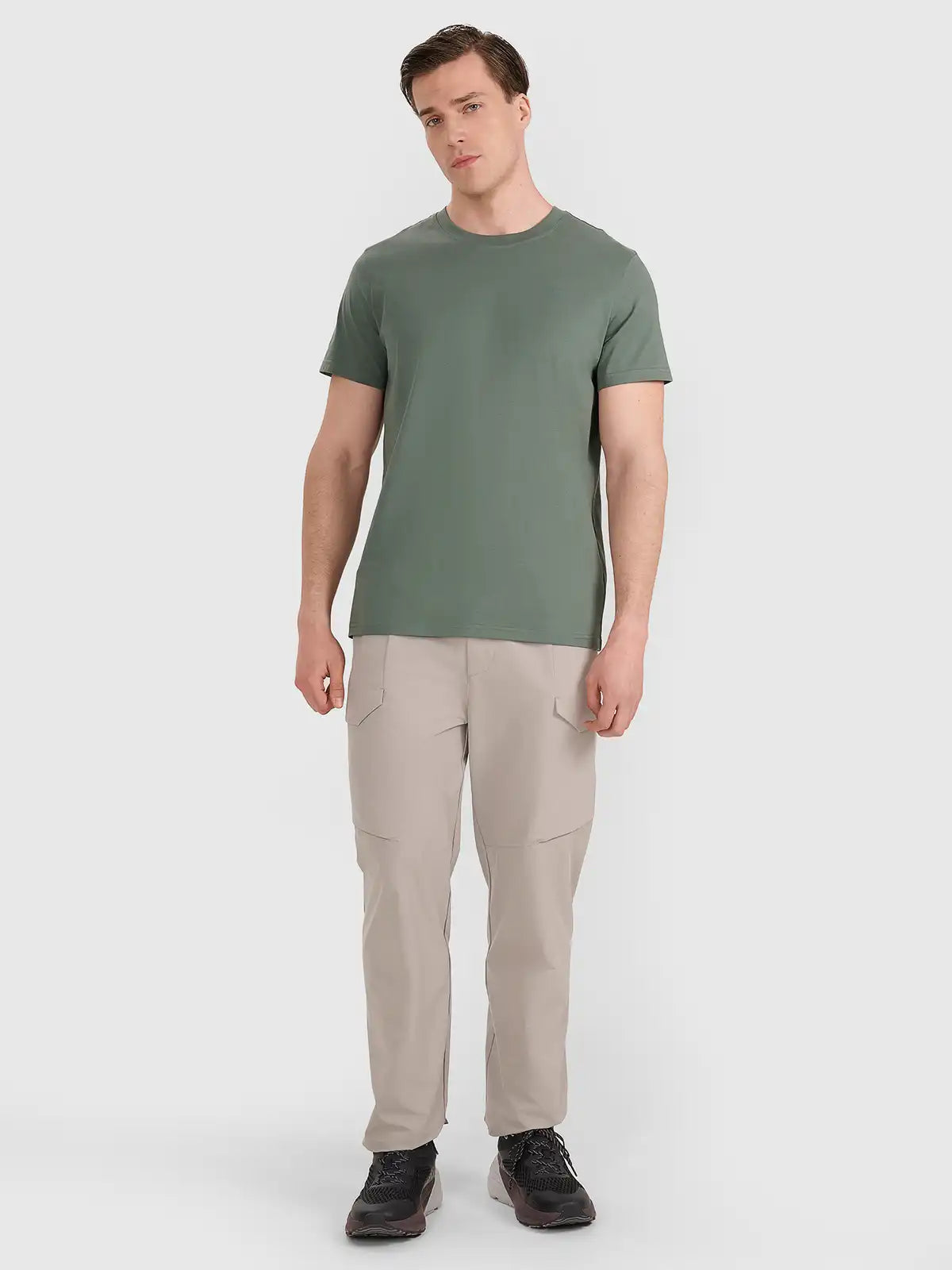 Tricou pentru bărbați casual 4F M2441 4FWAW25TTSHM2441 green