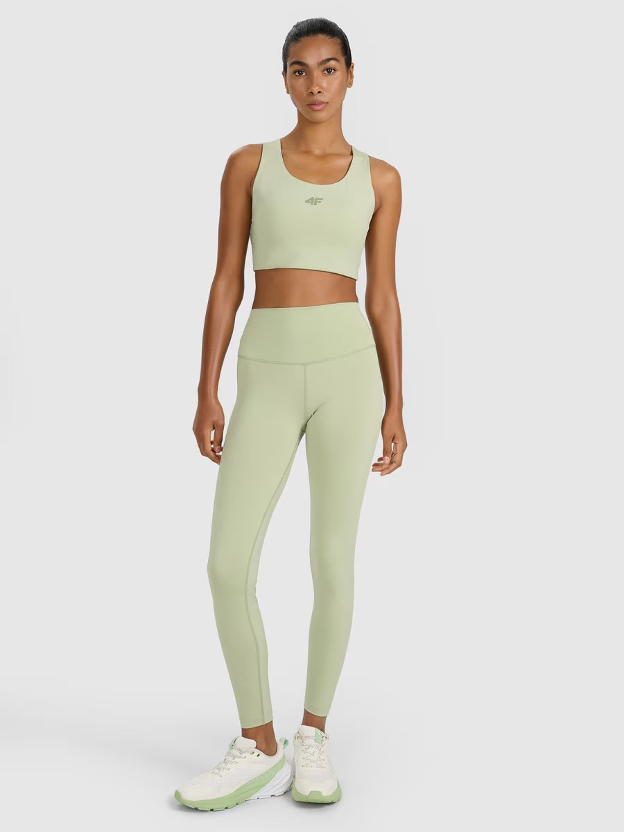 Legginși de antrenament pentru femei 4F F360 4FWAW25TFTIF360 light green