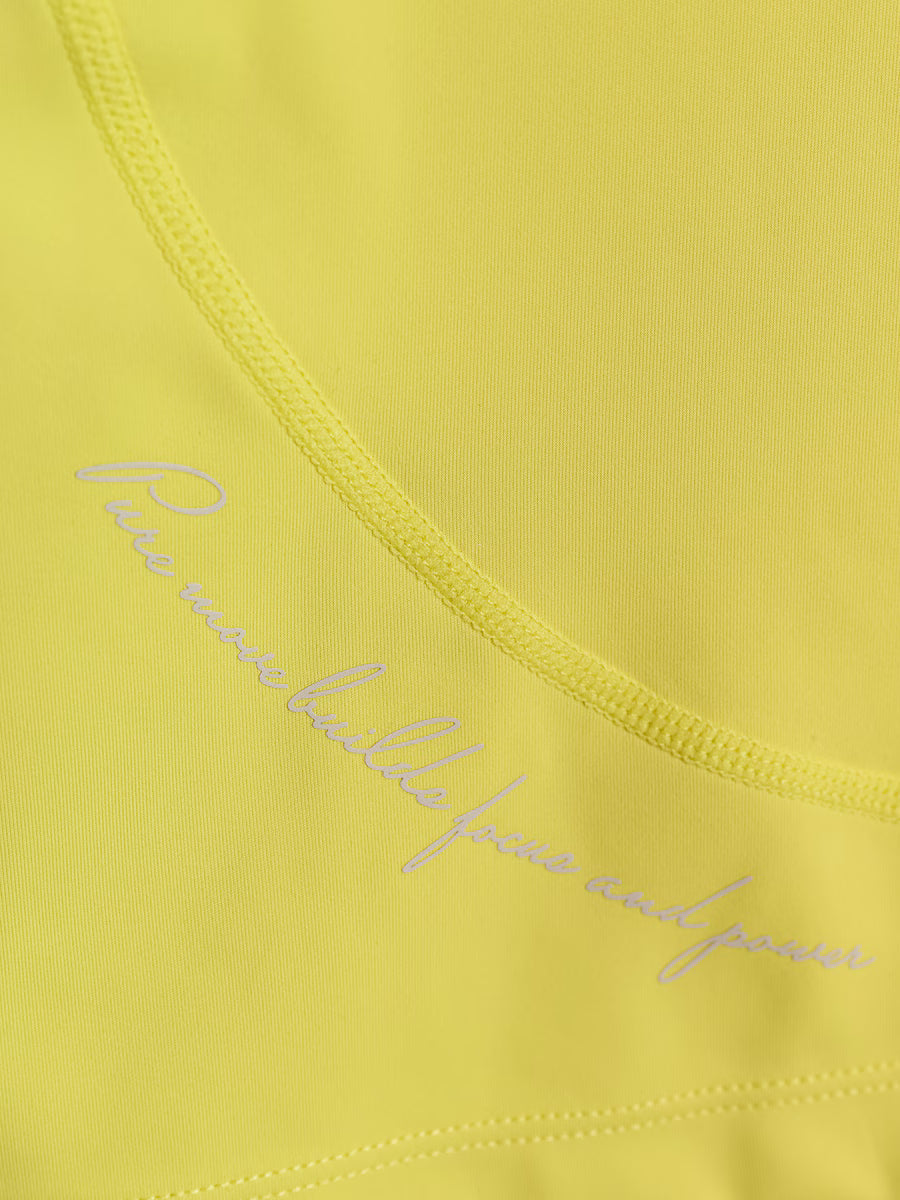 Женские короткие леггинсы для фитнеса 4F F122 4FWAW26TFSTF122 yellow