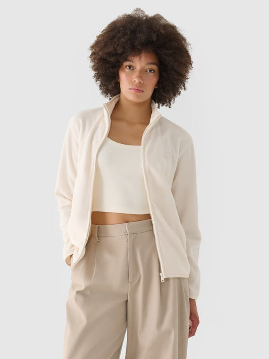 Hanorac din fleece cu fermoar pentru femei 4F F314 4FWMM00TFLEF314 creme