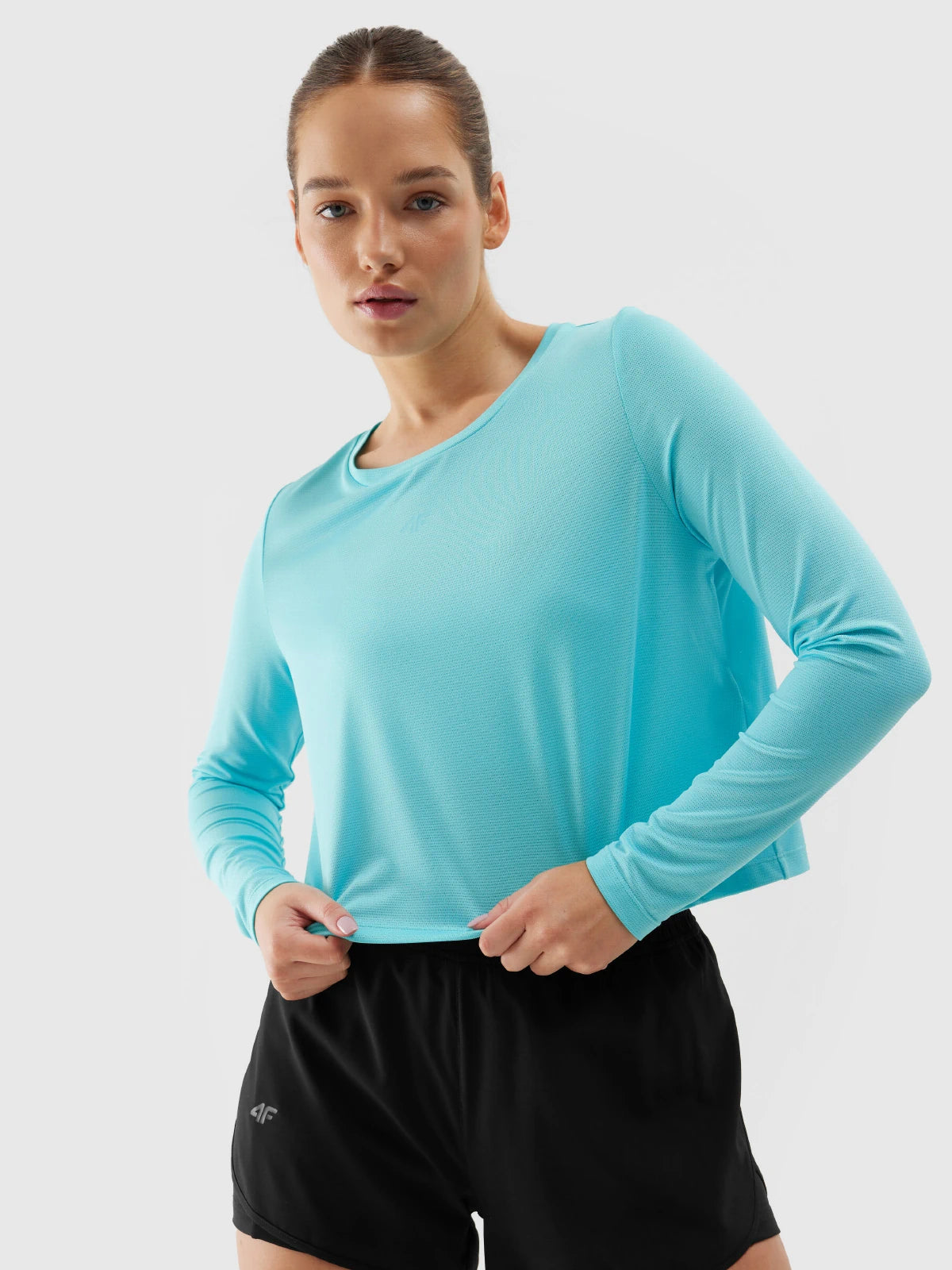Longsleeve de antrenament pentru femei 4F F218 4FWSS24TFLOF218 Blue