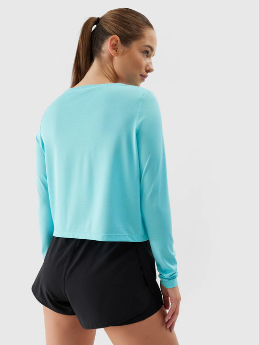 Женский лонгслив для тренировок 4F F218 4FWSS24TFLOF218 Blue