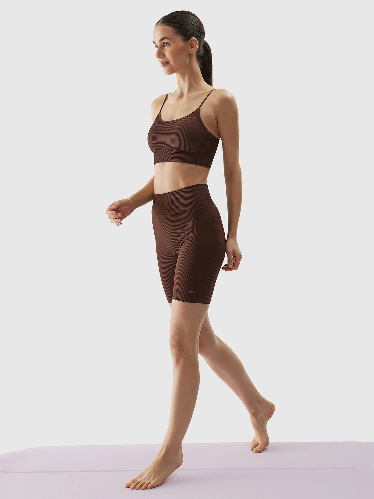 Женские шорты для йоги 4F F498 4FWSS24TFSHF498 Brown