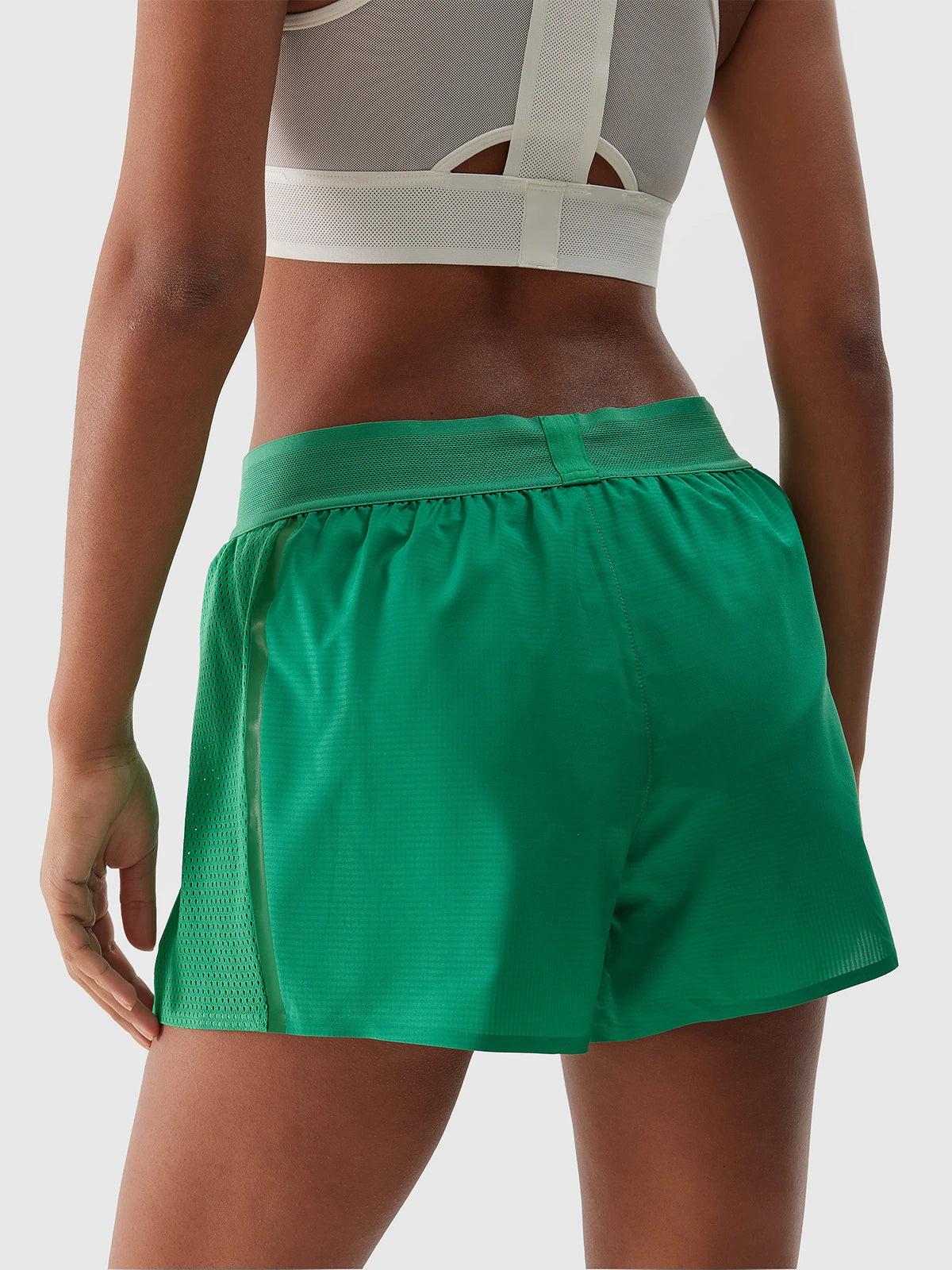 Pantaloni scurți de alergare pentru femei 4F F502 4FWSS24TFSHF502 Green