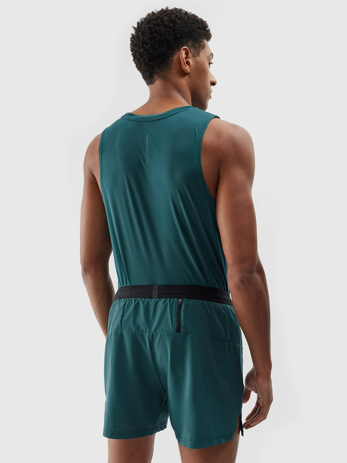 Pantaloni scurți de alergare pentru bărbați 4F M490 4FWSS24TFSHM490 Teal