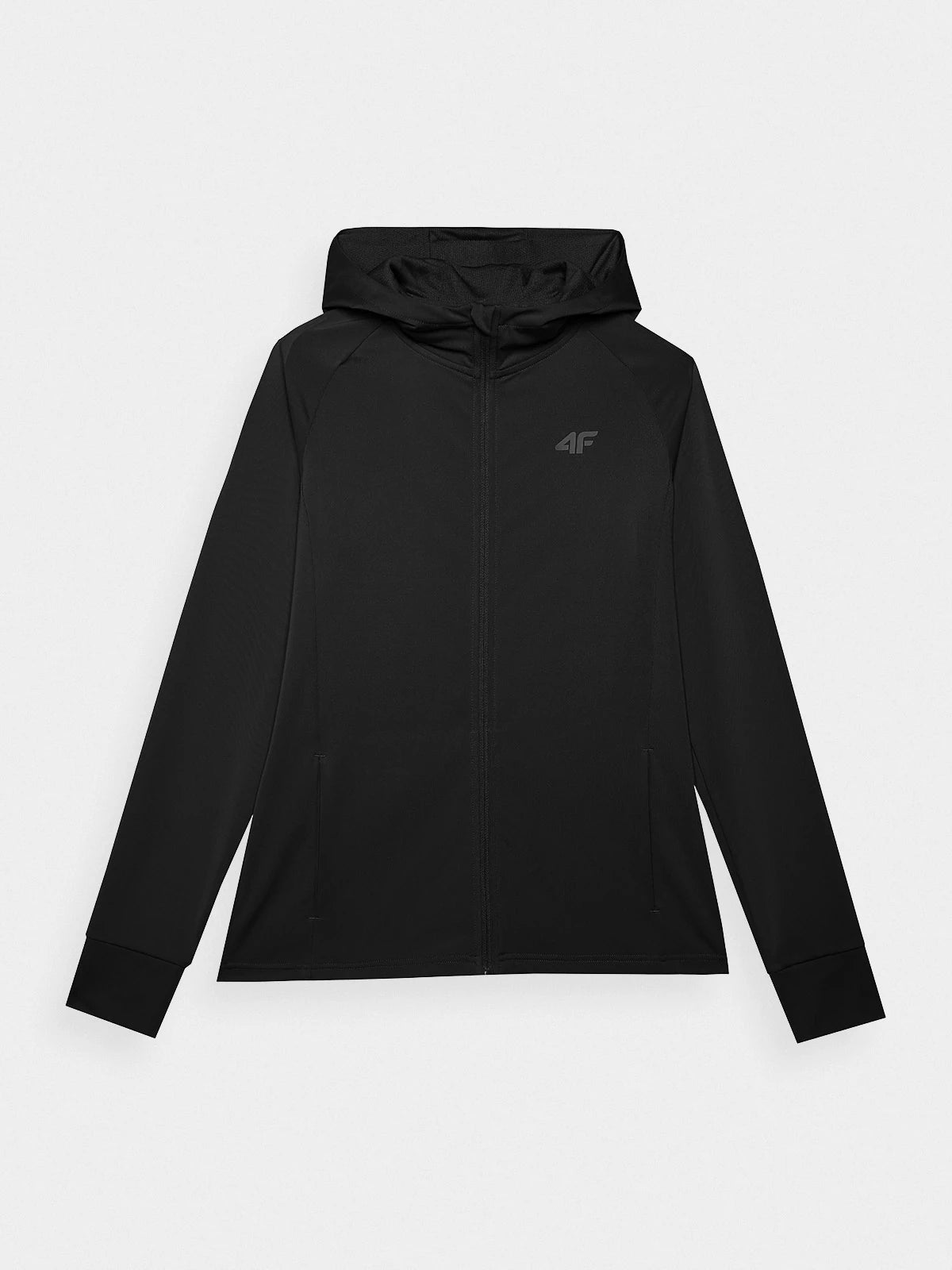 Женский батник на молнии для бега F270 4FWSS24TFSWF270 Deep black
