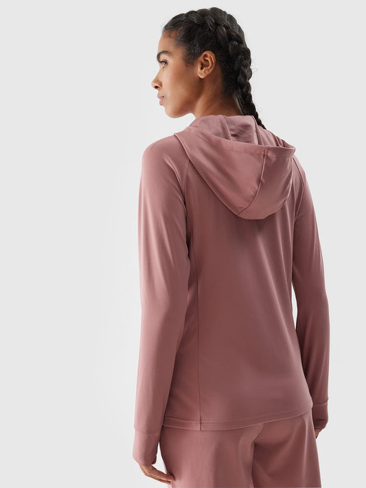 Женский батник на молнии для бега F270 4FWSS24TFSWF270 Light pink